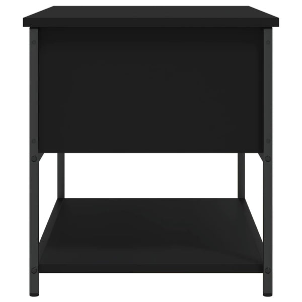 Sitzbank Schwarz mit Stauraum 70 cm
