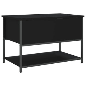 Sitzbank Schwarz mit Stauraum 70 cm