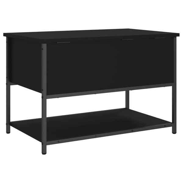Sitzbank Schwarz mit Stauraum 70 cm