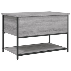 vidaXL Banc avec rangement gris et couleur chêne Sonoma 70x42,5x47 cm aggloméré