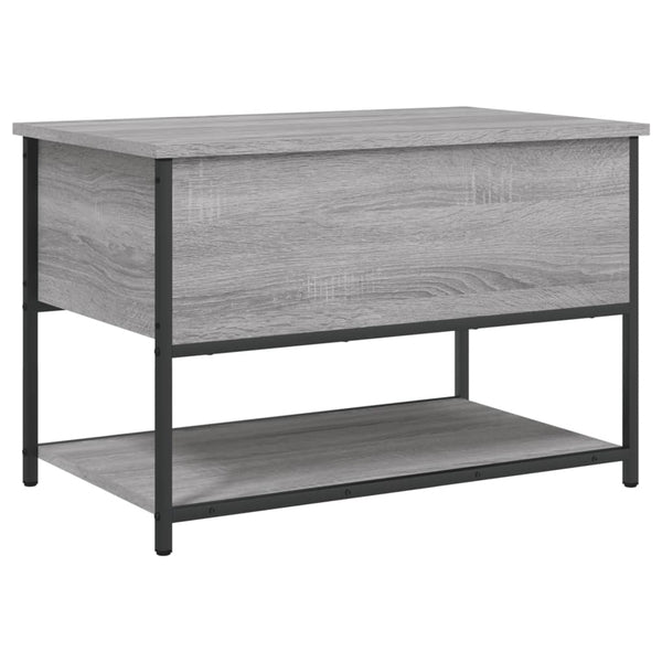 vidaXL Banc avec rangement gris et couleur chêne Sonoma 70x42,5x47 cm aggloméré