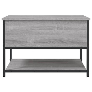 vidaXL Banc avec rangement gris et couleur chêne Sonoma 70x42,5x47 cm aggloméré