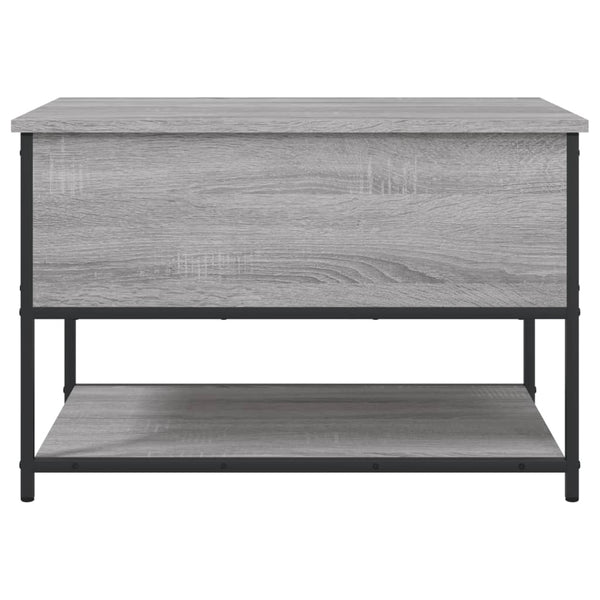 vidaXL Banc avec rangement gris et couleur chêne Sonoma 70x42,5x47 cm aggloméré