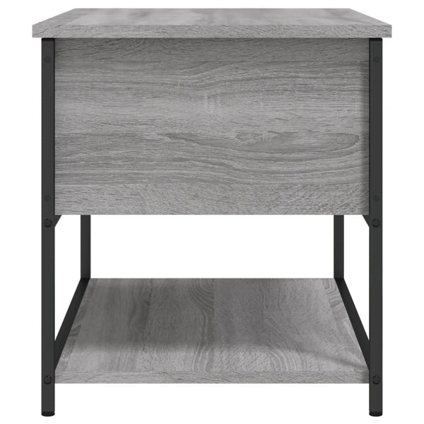 vidaXL Banc avec rangement gris et couleur chêne Sonoma 70x42,5x47 cm aggloméré