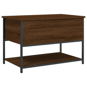Sitzbank mit Stauraum, Braun Eiche, 70 cm