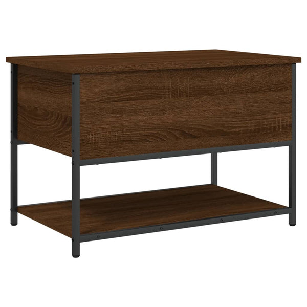 Sitzbank mit Stauraum, Braun Eiche, 70 cm