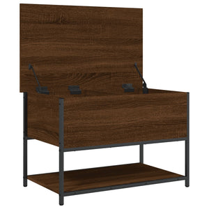 Sitzbank mit Stauraum, Braun Eiche, 70 cm