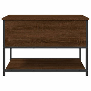 Sitzbank mit Stauraum, Braun Eiche, 70 cm