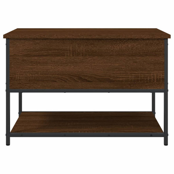 Sitzbank mit Stauraum, Braun Eiche, 70 cm