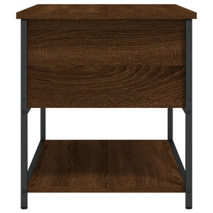Sitzbank mit Stauraum, Braun Eiche, 70 cm