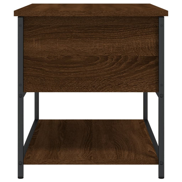 Sitzbank mit Stauraum, Braun Eiche, 70 cm