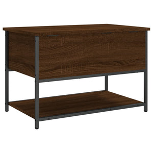 Sitzbank mit Stauraum, Braun Eiche, 70 cm
