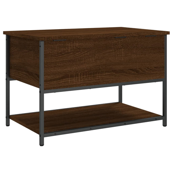 Sitzbank mit Stauraum, Braun Eiche, 70 cm