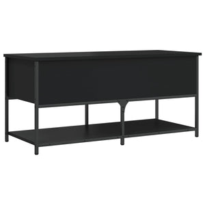 Sitzbank Schwarz mit Stauraum 100cm