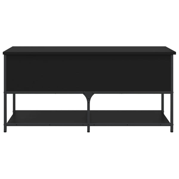 Sitzbank Schwarz mit Stauraum 100cm