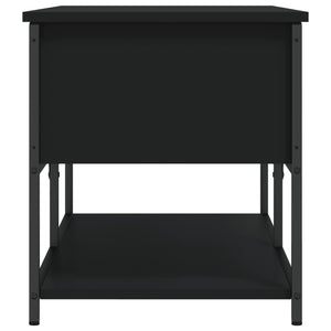 Sitzbank Schwarz mit Stauraum 100cm