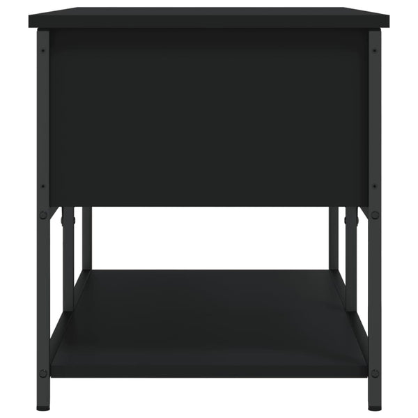 Sitzbank Schwarz mit Stauraum 100cm