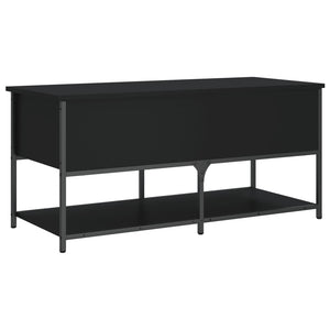 Sitzbank Schwarz mit Stauraum 100cm