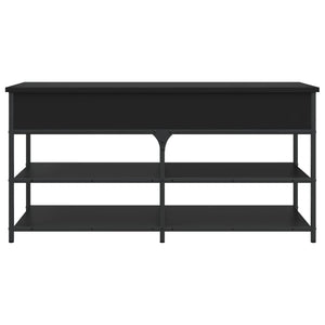 Schuhbank Schwarz 100 cm mit Stauraum