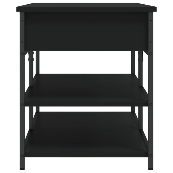 Schuhbank Schwarz 100 cm mit Stauraum