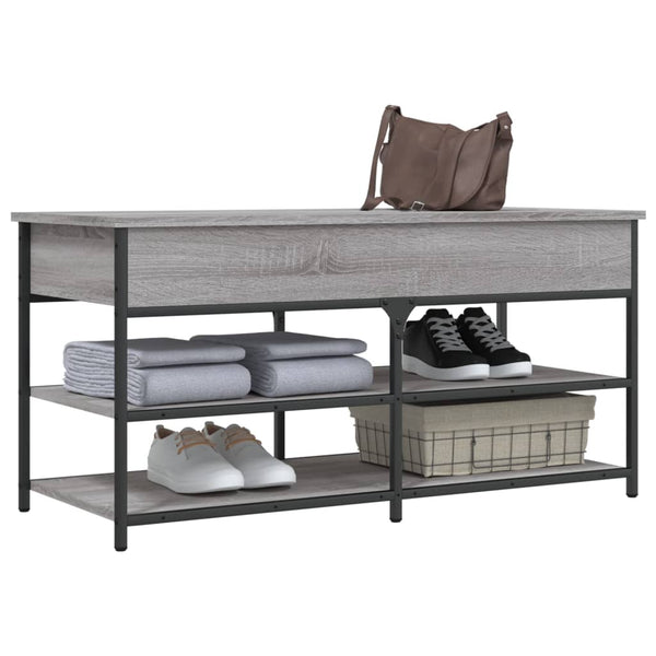 Schuhbank Grau Sonoma 100 cm