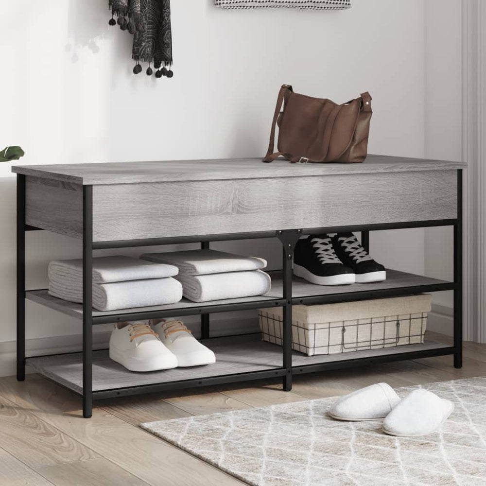 Schuhbank Grau Sonoma 100 cm