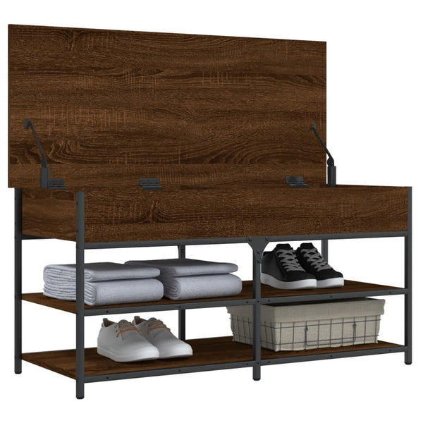 Schuhbank Braun Eiche 100 cm mit Stauraum