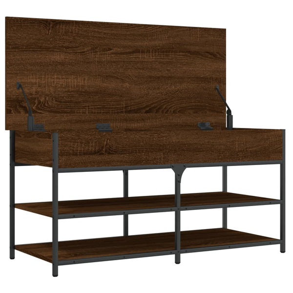 Schuhbank Braun Eiche 100 cm mit Stauraum