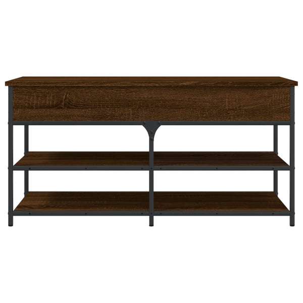 Schuhbank Braun Eiche 100 cm mit Stauraum