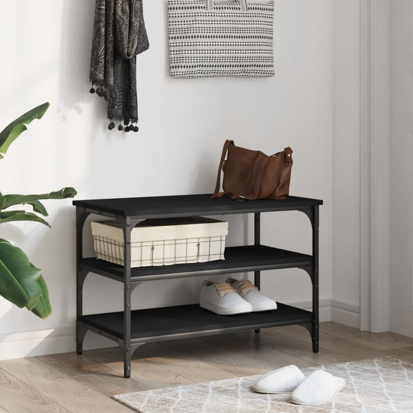 Schuhbank Schwarz 70 cm