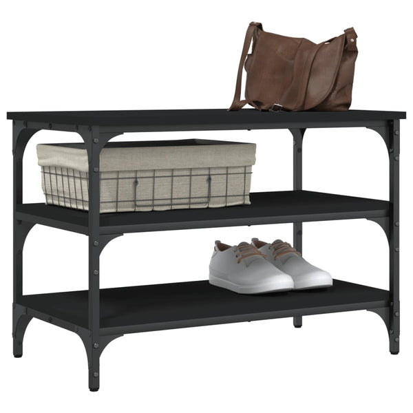 Schuhbank Schwarz 70 cm
