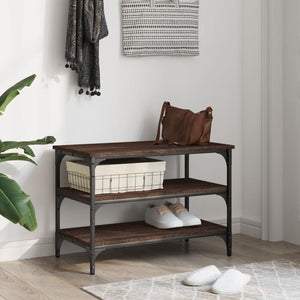 Schuhbank Braun Eichenoptik, 70 cm