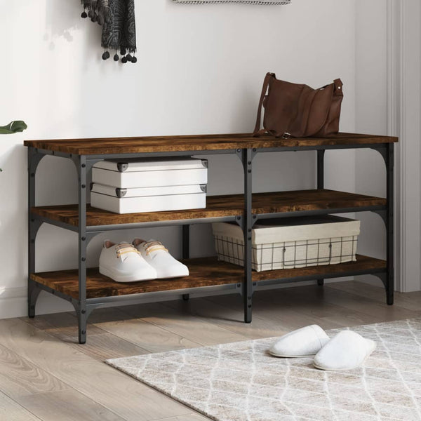 Schuhbank Räuchereiche 100 cm
