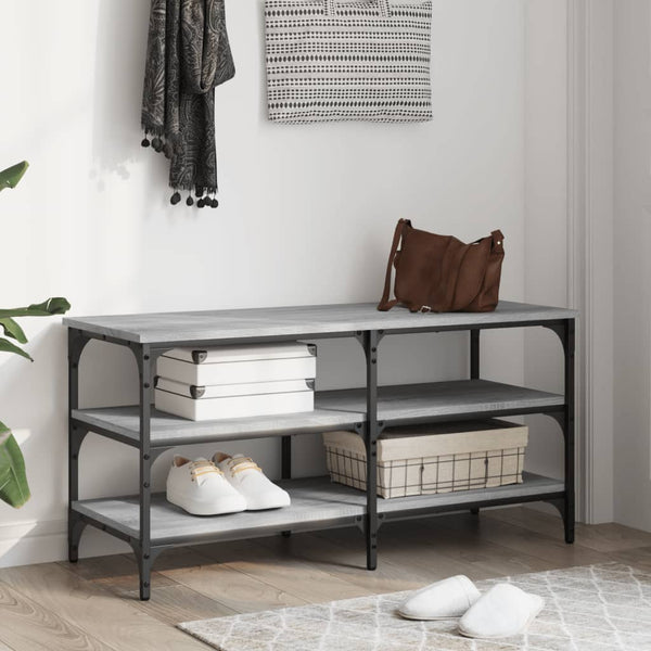 Schuhbank Grau Sonoma 100 cm