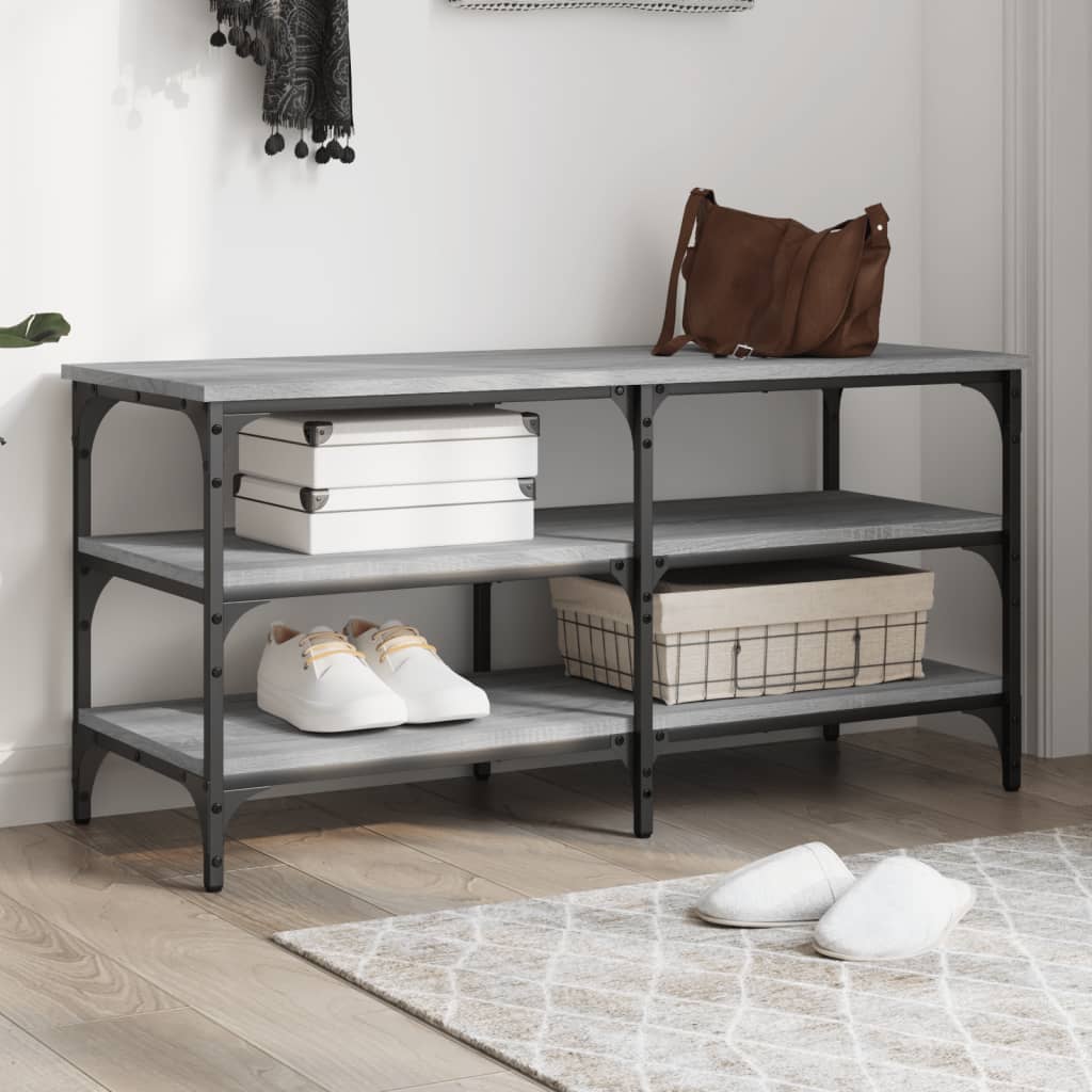 Schuhbank Grau Sonoma 100 cm