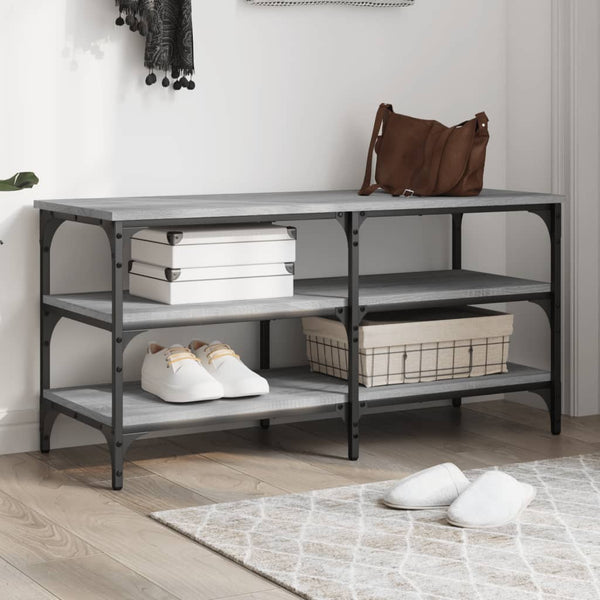 Schuhbank Grau Sonoma 100 cm
