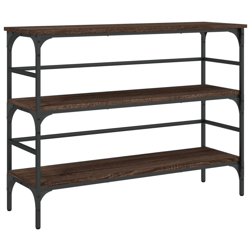 vidaXL Table console aspect chêne marron 100x32x75 cm Bois d'ingénierie