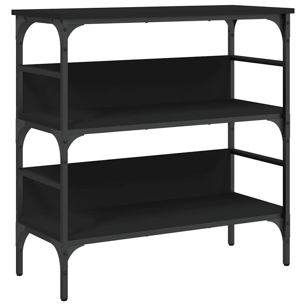 vidaXL Console de table Noir 75x32x75 cm Bois d'ingénierie
