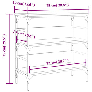 Konsolentisch Braun Eichen-Optik 75 cm