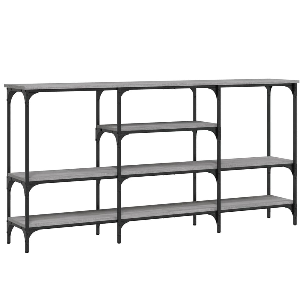 vidaXL Console Table Grey Sonoma 160x29x80 cm Engineered Wood
