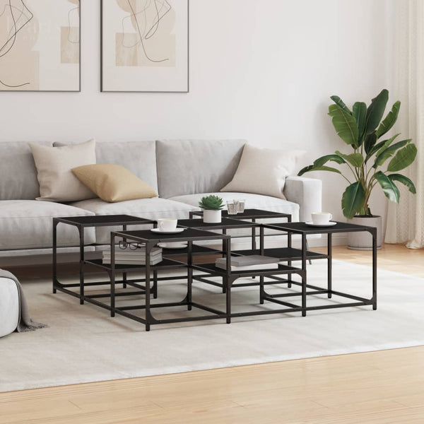 Schwarzer Couchtisch 121x121 cm