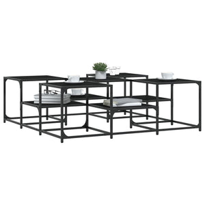 Schwarzer Couchtisch 121x121 cm