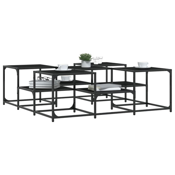 Schwarzer Couchtisch 121x121 cm