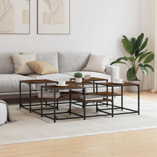 Couchtisch Räuchereiche 121x121 cm