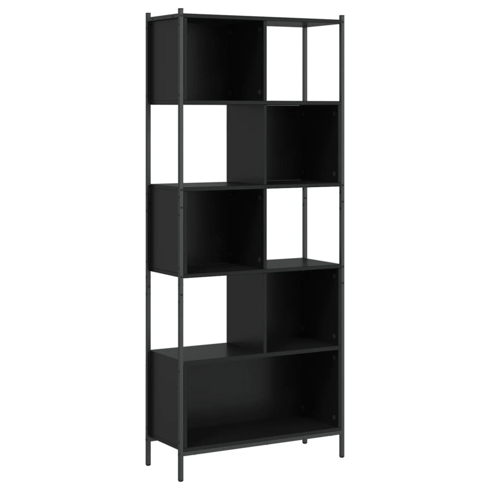 Schwarzes Bücherregal 72x28x172 cm