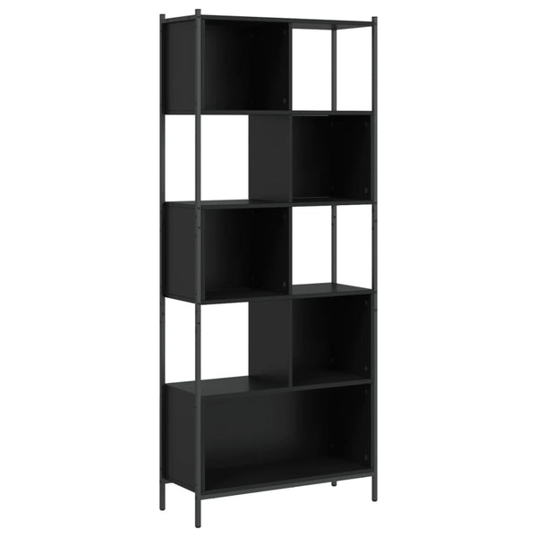 vidaXL Bibliothèque noire 72x28x172 cm Bois d'ingénierie