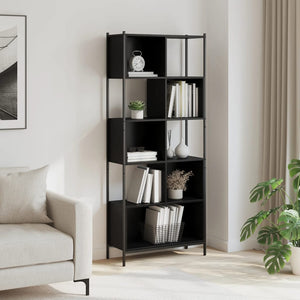 vidaXL Bibliothèque noire 72x28x172 cm Bois d'ingénierie
