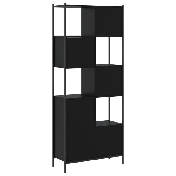 vidaXL Bibliothèque noire 72x28x172 cm Bois d'ingénierie