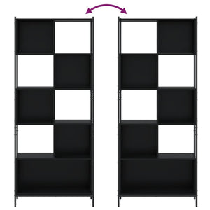 vidaXL Bibliothèque noire 72x28x172 cm Bois d'ingénierie