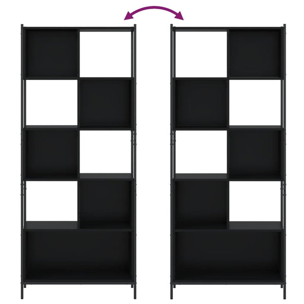 vidaXL Bibliothèque noire 72x28x172 cm Bois d'ingénierie